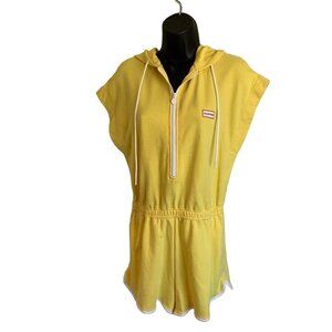 Hunter womens casual hooded romper  medium chest 38” yellow